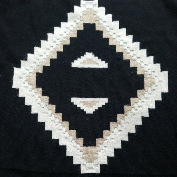 Fab'rik Angora Blend Metalic Tassle Aztec‎ Sweater Long Sleeve Western Oversize - Picture 1 of 8